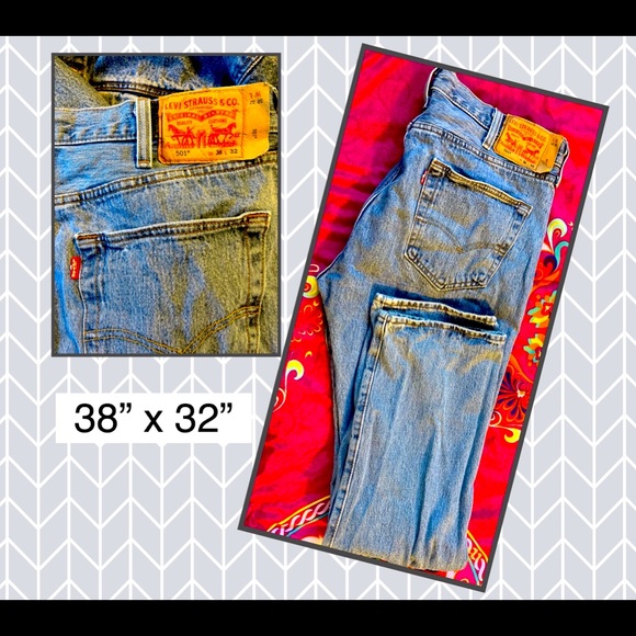 Levi's Other - NEW Original LEVI’S 501 Medium wash 5 pocket, 5 button closure. Size 38” x 32”